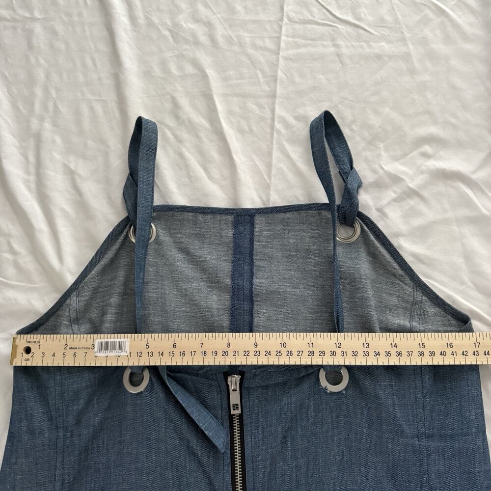 Rag & Bone Soft Denim Pinafore Overall Dress A-Line Zipper Back 90s Layering 10 - Picture 13 of 15